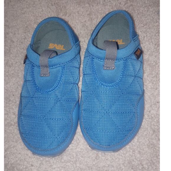 Kids Teva Shoes Blue ReEmber Quilted 10 Toddler Slip On Casual - Picture 2 of 3